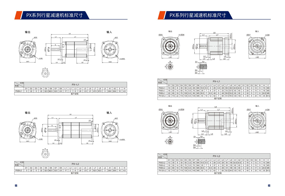 Dimensions of Precision Planetary Reducer