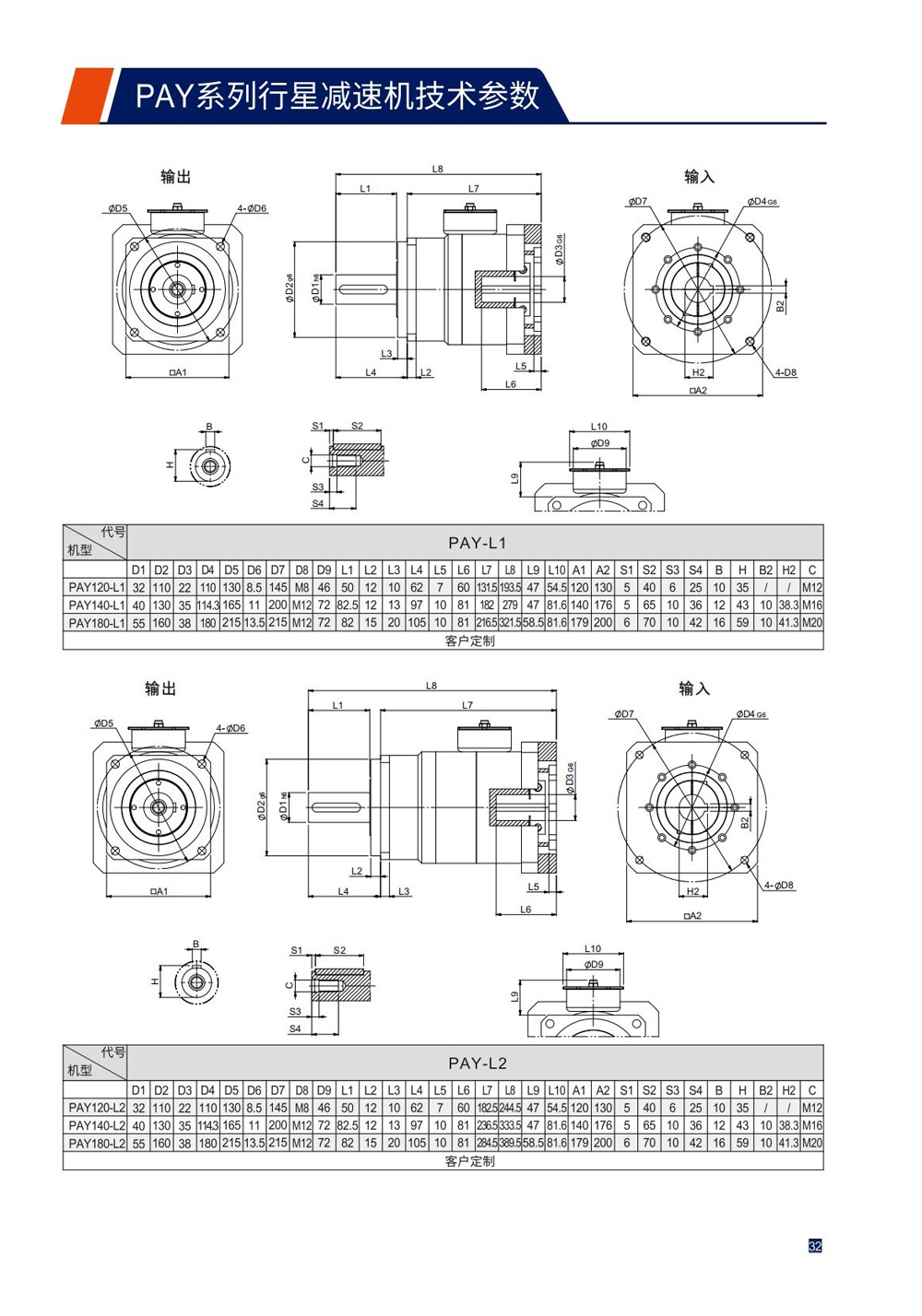 Dimensions of Precision Planetary Reducer