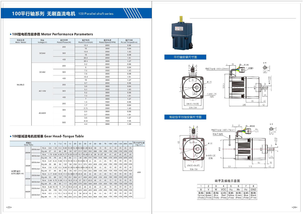 Dimensions of Brushless DC Motor Dimensions of Brushless DC Motor