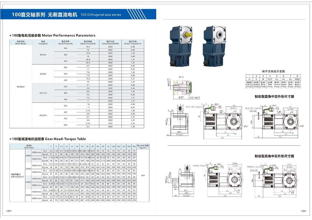 Dimensions of Brushless DC Motor Dimensions of Brushless DC Motor