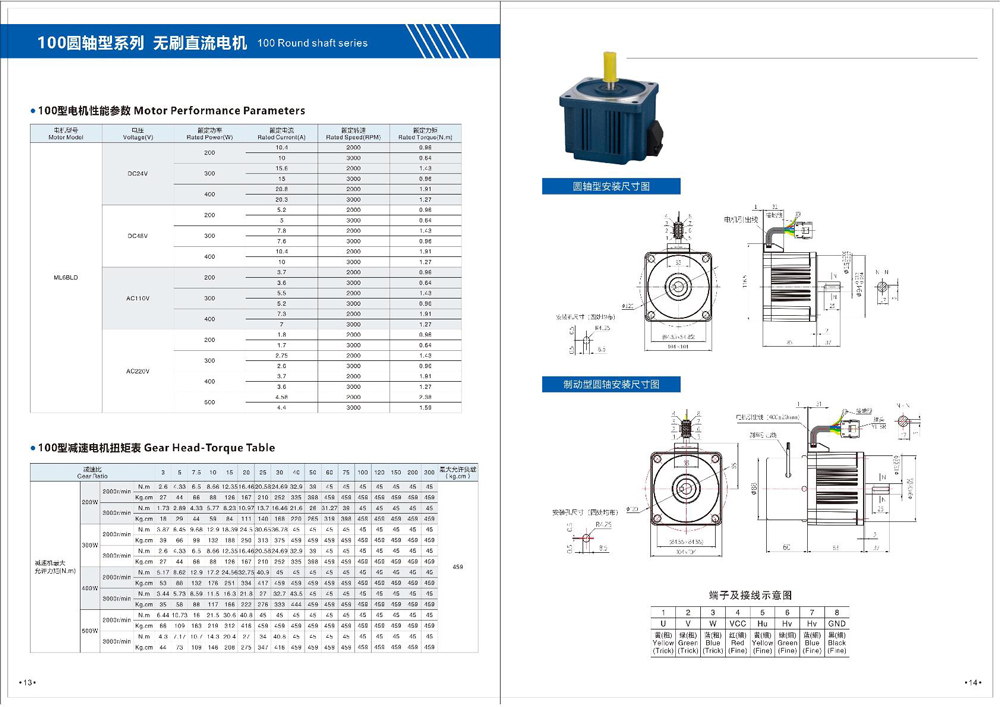 Dimensions of Brushless DC Motor Dimensions of Brushless DC Motor